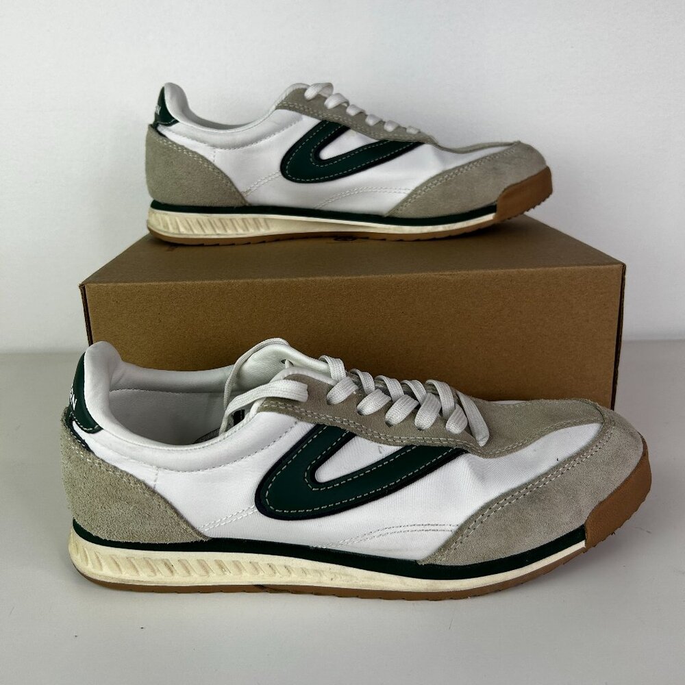 Tretorn Kristine Women's Sneakers White/Green Canvas Lace Up Shoes